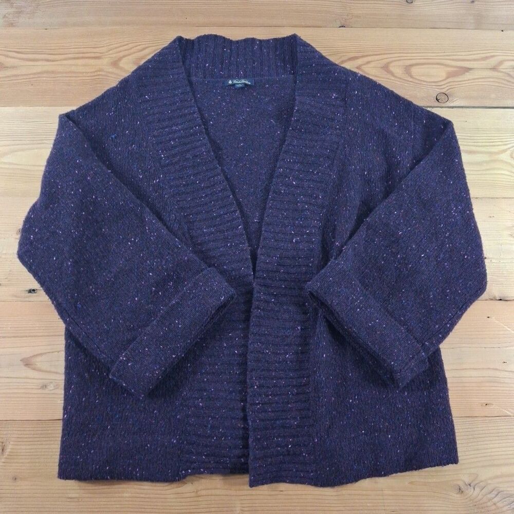 Brooks Brothers Size 8 Cardigan 100% Merino Wool Womens Purple